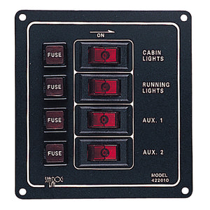 Sea-Dog Aluminum Switch Panel - Vertical - 4 Switch [422010-1] - BuoyMart.com  Electrical Panels Sea-Dog