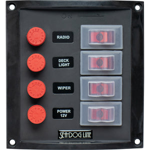Sea-Dog Splash Guard Switch Panel Vertical - 4 Switch [424016-1] - BuoyMart.com  Electrical Panels Sea-Dog