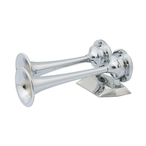 Marinco 12V Chrome Plated Dual Trumpet Mini Air Horn [10108] - BuoyMart.com  Horns Marinco