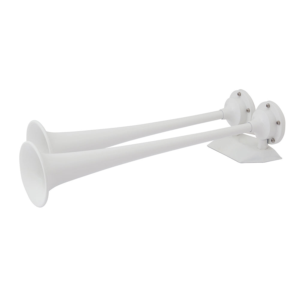 Marinco 12V White Epoxy Coated Dual Trumpet Air Horn [10122] - BuoyMart.com  Horns Marinco