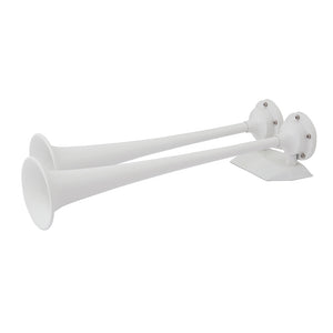 Marinco 12V White Epoxy Coated Dual Trumpet Air Horn [10122] - BuoyMart.com  Horns Marinco