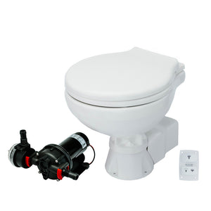 Johnson Pump AquaT Toilet Silent Electric Compact - 12V w/Pump [80-47231-01] - BuoyMart.com  Marine Sanitation Johnson Pump