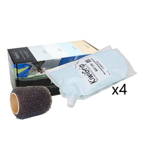 KiwiGrip 4 - 1 Liter Pouches - Blue w/4" Roller [KG-4BL-PR] - BuoyMart.com  Non-Skid Paint KiwiGrip