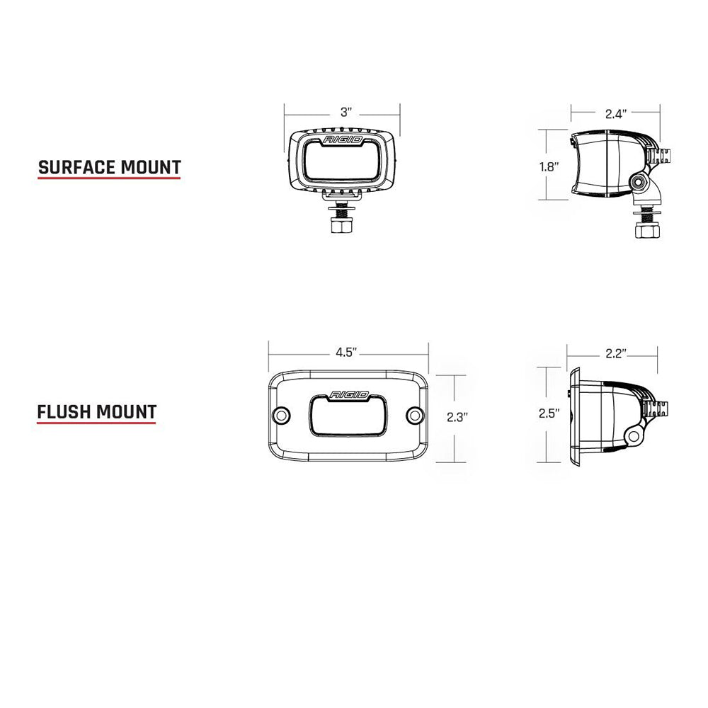 RIGID Industries SR-M Series Pro Spot Surface Mount - Black [902213] - BuoyMart.com  Flood/Spreader Lights RIGID Industries