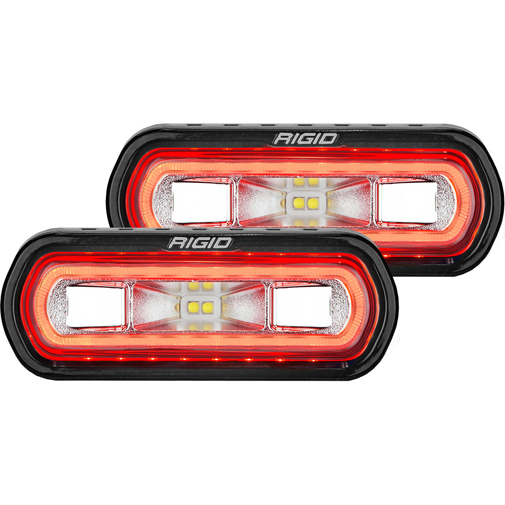 RIGID Industries SR-L Series Surface Mount Spreader Light - Black Housing - Red Halo [53122] - BuoyMart.com  Flood/Spreader Lights RIGID Industries