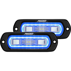 RIGID Industries SR-L Series Flush Mount Spreader Light - Black Housing - Blue Halo [53221] - BuoyMart.com  Flood/Spreader Lights RIGID Industries