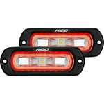 RIGID Industries SR-L Series Flush Mount Spreader Light - Black Housing - Red Halo [53222] - BuoyMart.com  Flood/Spreader Lights RIGID Industries