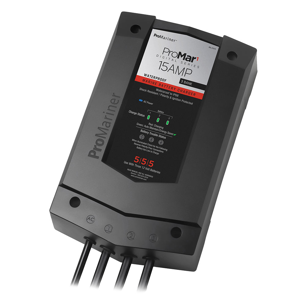 ProMariner ProMar1 DS Digital - 15 Amp - 3 Bank Charger [31515] - BuoyMart.com  Battery Chargers ProMariner