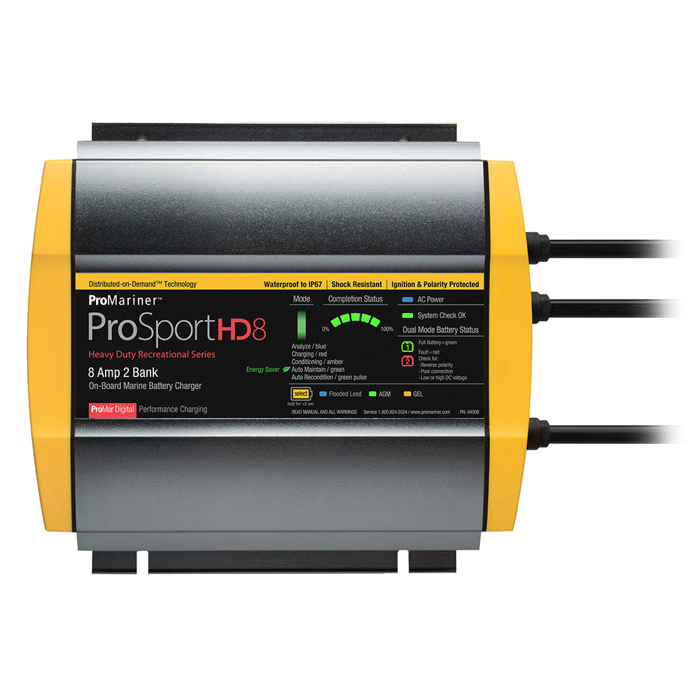ProMariner ProSportHD 8 Gen 4 - 8 Amp - 2 Bank Battery Charger [44008] - BuoyMart.com  Battery Chargers ProMariner