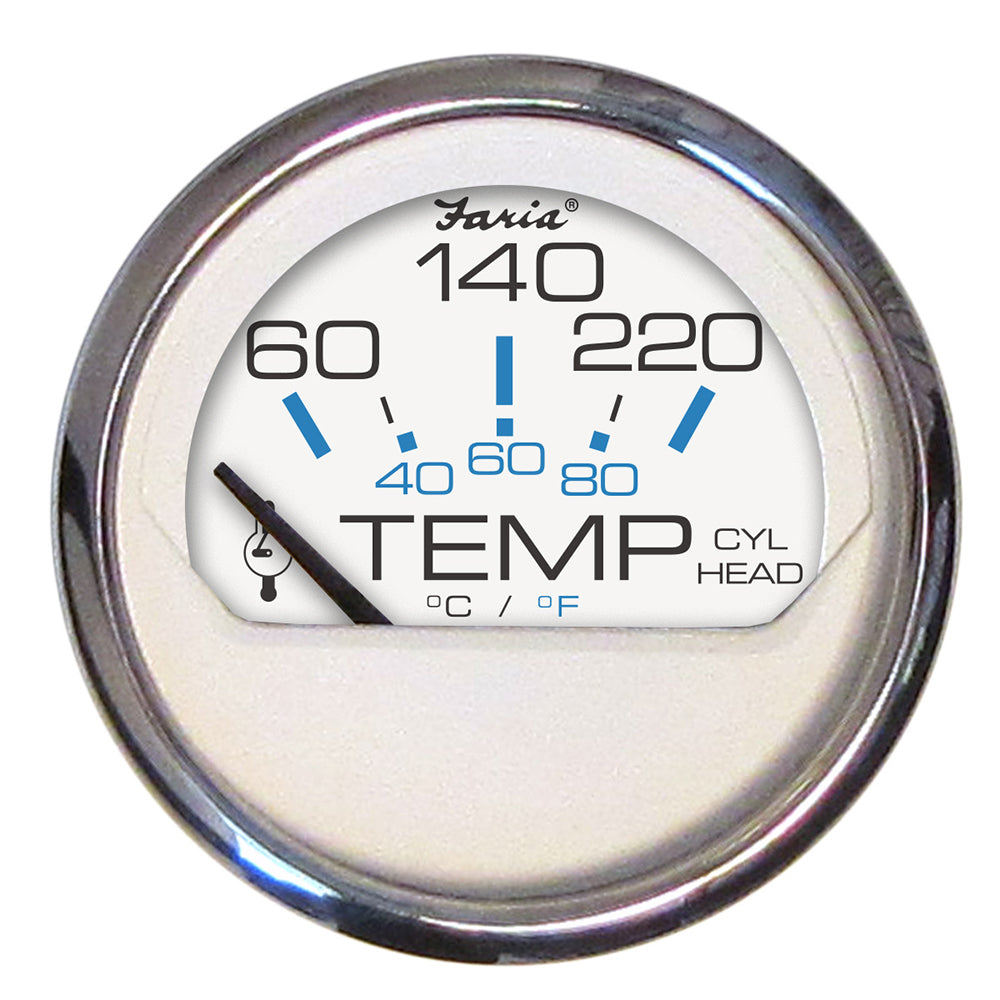 Faria Chesapeake White SS 2" Cylinder Head Temperature Gauge (60-220F) [13806] - BuoyMart.com  Gauges Faria Beede Instruments