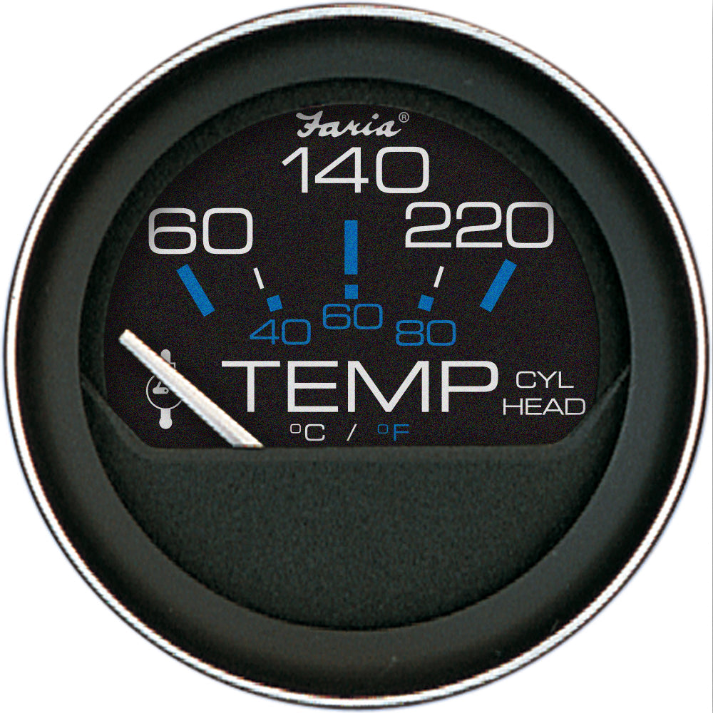 Faria Coral 2" Cylinder Head Temperature Gauge (60-120 F) w/Sender [13009] Faria Beede Instruments