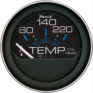 Faria Coral 2" Cylinder Head Temperature Gauge (60-120 F) w/Sender [13009] Faria Beede Instruments