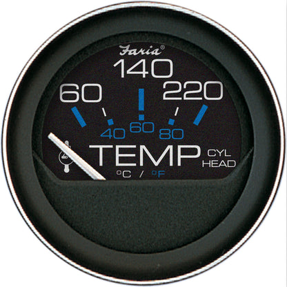 Faria Coral 2" Cylinder Head Temperature Gauge (60-120 F) w/Sender [13009] Faria Beede Instruments
