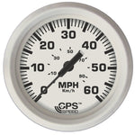 Faria Dress White 4" GPS Speedometer - 60 MPH [33147] - BuoyMart.com  Gauges Faria Beede Instruments
