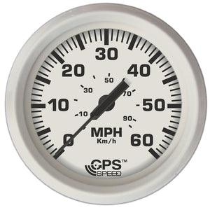Faria Dress White 4" GPS Speedometer - 60 MPH [33147] - BuoyMart.com  Gauges Faria Beede Instruments
