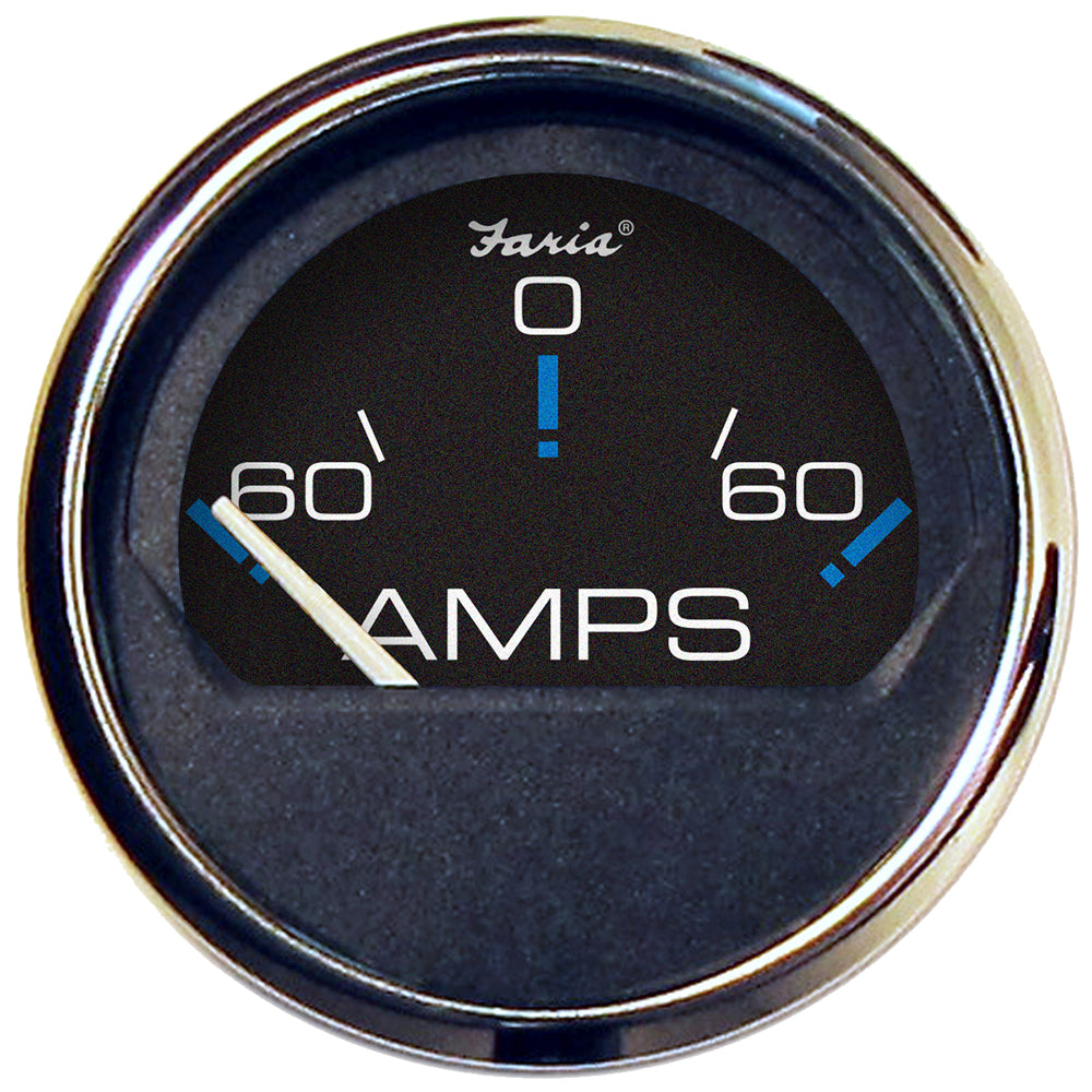 Faria Chesapeake Black 2" Ammeter Gauge (-60 to +60 AMPS) [13736] Faria Beede Instruments