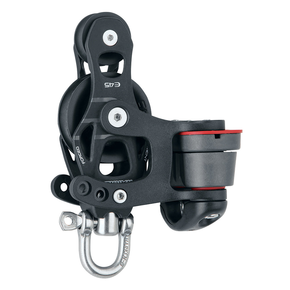 Harken 45mm Single Aluminum Element Fiddle Block w/Swivel  150 Cam Cleat [6235] - BuoyMart.com  Blocks Harken