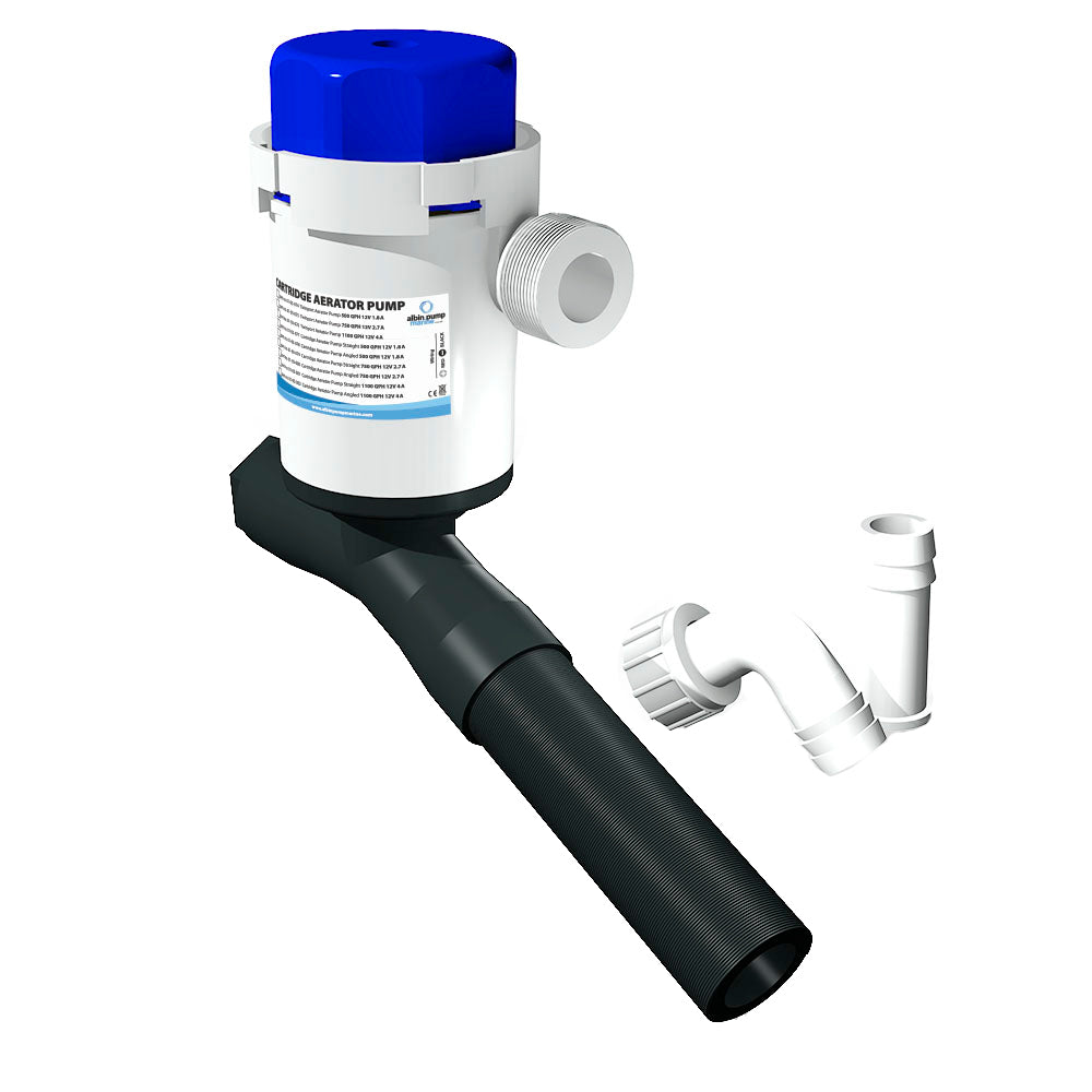Albin Group Cartridge Aerator Pump - 1100 GPH - 12V - Angled [01-05-082] - BuoyMart.com  Livewell Pumps Albin Group