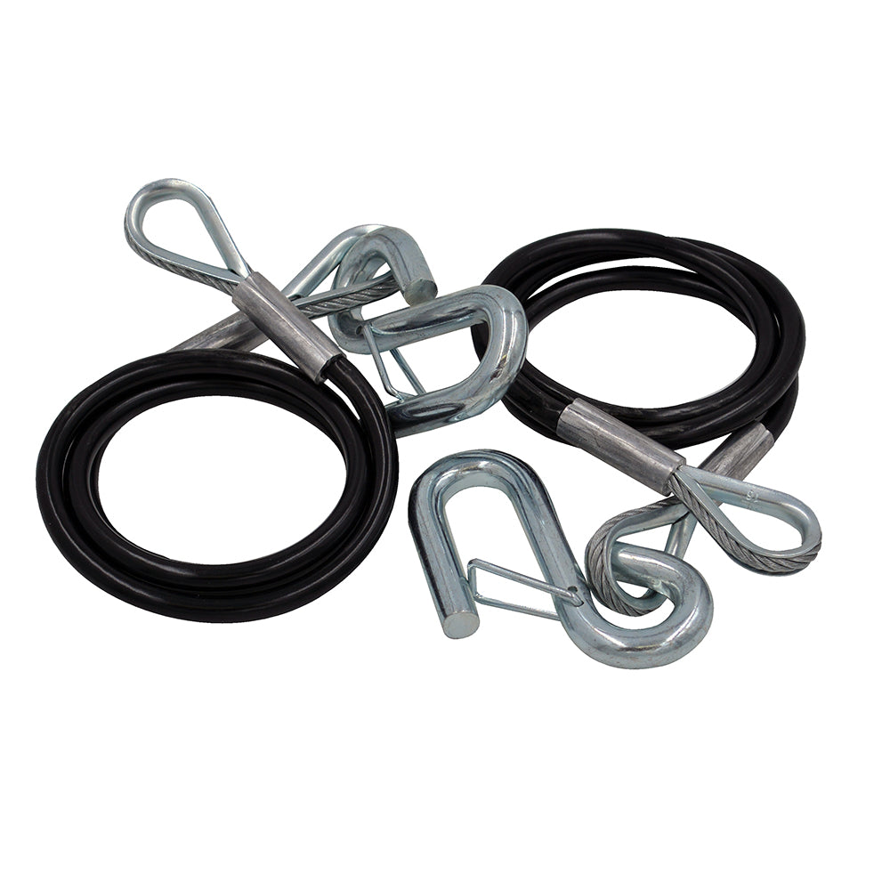 C.E. Smith Safety Cables - 3500lb Capacity - PVC Coated - Pair [16662A] - BuoyMart.com  Winch Straps & Cables C.E. Smith