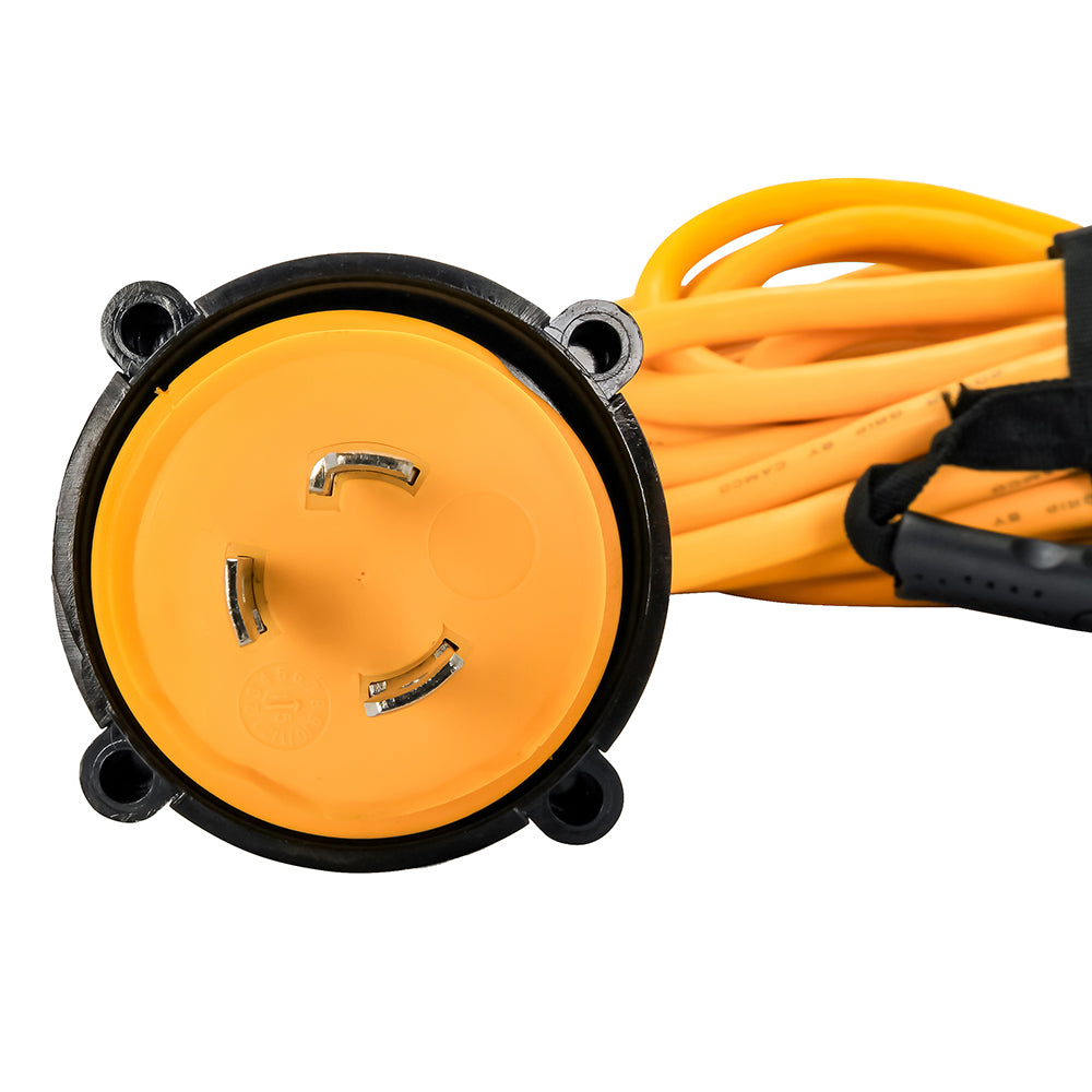 Camco 30 Amp Power Grip Marine Extension Cord - 50 M-Locking/F-Locking Adapter [55613] - BuoyMart.com  Shore Power Camco