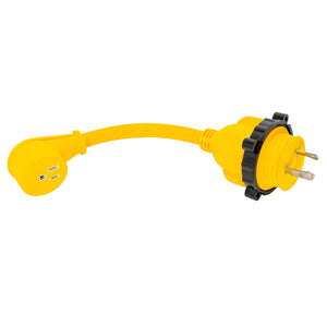 Camco 30AM/15AF Power Grip Marine 12" Dogbone - M-Locking/90F Adapter [55616] - BuoyMart.com  Shore Power Camco