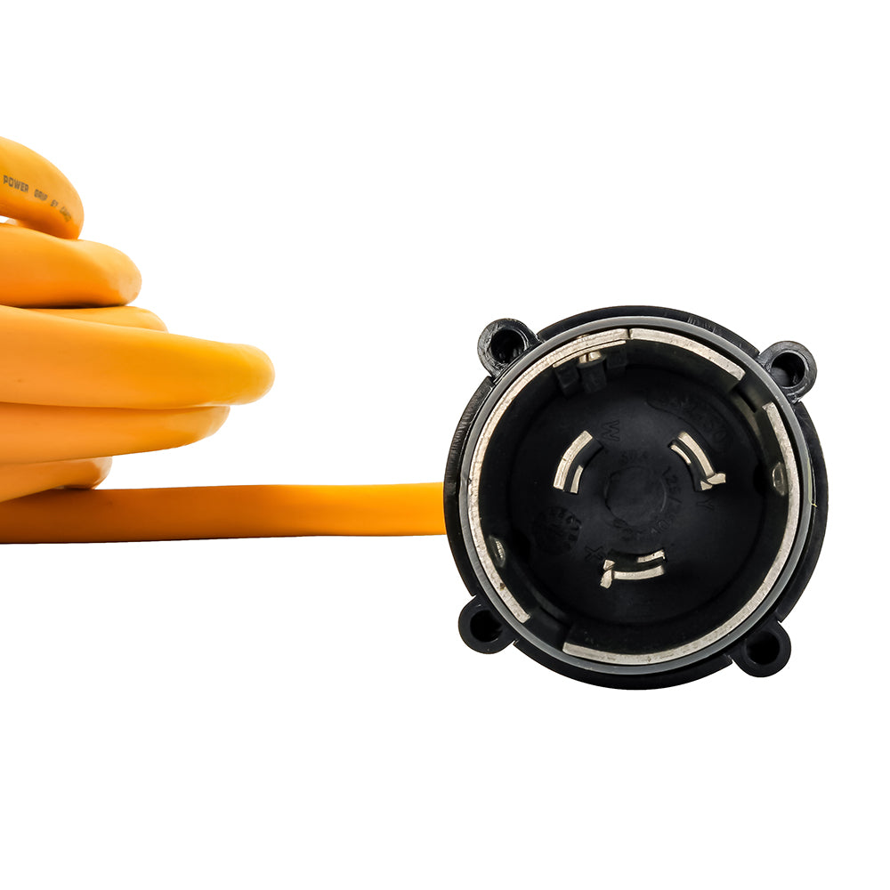 Camco 50 Amp Power Grip Marine Extension Cord - 50 M-Locking/F-Locking Adapter [55623] - BuoyMart.com  Shore Power Camco