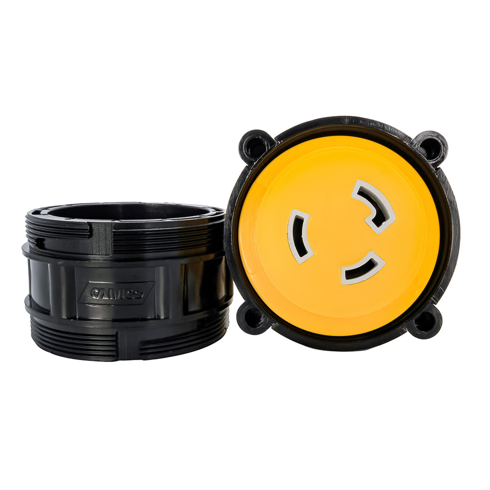 Camco 50AM/30AF Power Grip Marine 12" Locking Adapter - M-Lock/F-Locking Adapter [55625] - BuoyMart.com  Shore Power Camco