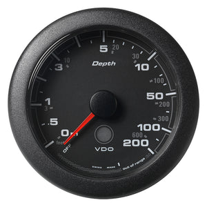 Veratron 3-3/8" (85MM) OceanLink Depth Gauge (200M/600) - Black Dial  Bezel [A2C1957360001] - BuoyMart.com  Gauges Veratron