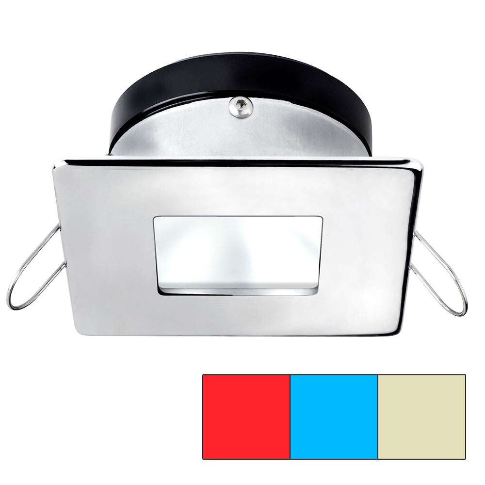 i2Systems Apeiron A1120 Spring Mount Light - Square/Square - Red, Warm White  Blue - Polished Chrome  [A1120Z-14HCE] I2Systems Inc