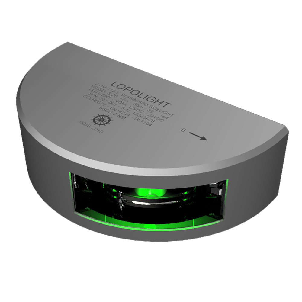 Lopolight Series 301-001 - Navigation Light - 2NM - Vertical Mount - Green - Silver Housing - 6M Cable [301-001-6M] - BuoyMart.com  Navigation Lights Lopolight