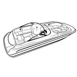 Carver Performance Poly-Guard Styled-to-Fit Boat Cover f/20.5 Sterndrive Deck Boats w/Walk-Thru Windshield - Grey [95120P-10] - BuoyMart.com  Winter Covers Carver by Covercraft