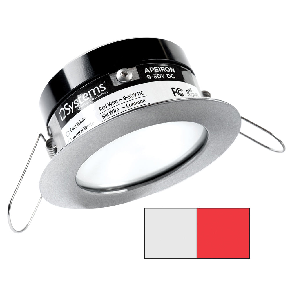 i2Systems Apeiron PRO A503 - 3W Spring Mount Light - Round - Cool White  Red - Brushed Nickel Finish [A503-41AAG-H] - BuoyMart.com  Dome/Down Lights I2Systems Inc