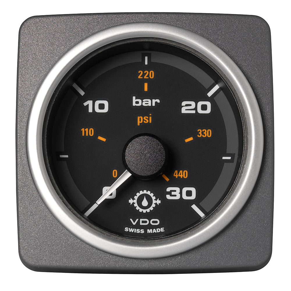 Veratron 52 MM (2-1/16") AcquaLink Transmission Oil Pressure 30 Bar/440 PSI - Black Dial  Bezel [A2C59501937] - BuoyMart.com  Gauges Veratron