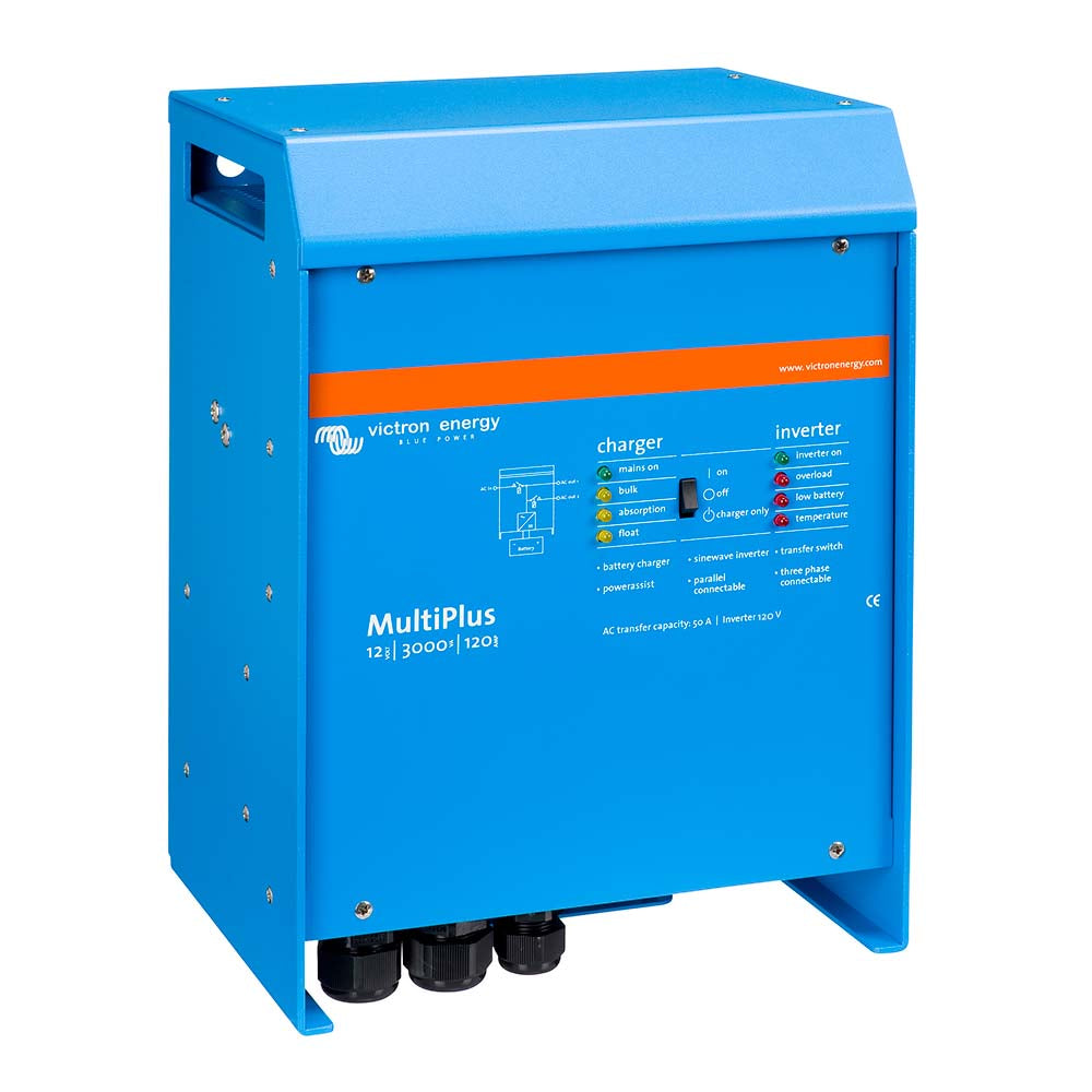 Victron MultiPlus Inverter/Charger 12 VDC - 3000W - 120vAC w/120AMP Battery Charger - 50AMP Transfer Switch [PMP123021102] Victron Energy