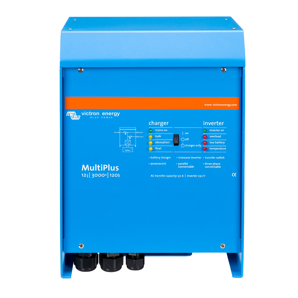 Victron MultiPlus Inverter/Charger 12VDC - 3000VA - 120VAC w/ 120AMP Charger - 50AMP Transfer Switch - UL Approved [PMP122301102] - BuoyMart.com  Charger/Inverter Combos Victron Energy