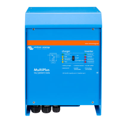 Victron MultiPlus Inverter/Charger 12VDC - 3000VA - 120VAC w/ 120AMP Charger - 50AMP Transfer Switch - UL Approved [PMP122301102] - BuoyMart.com  Charger/Inverter Combos Victron Energy
