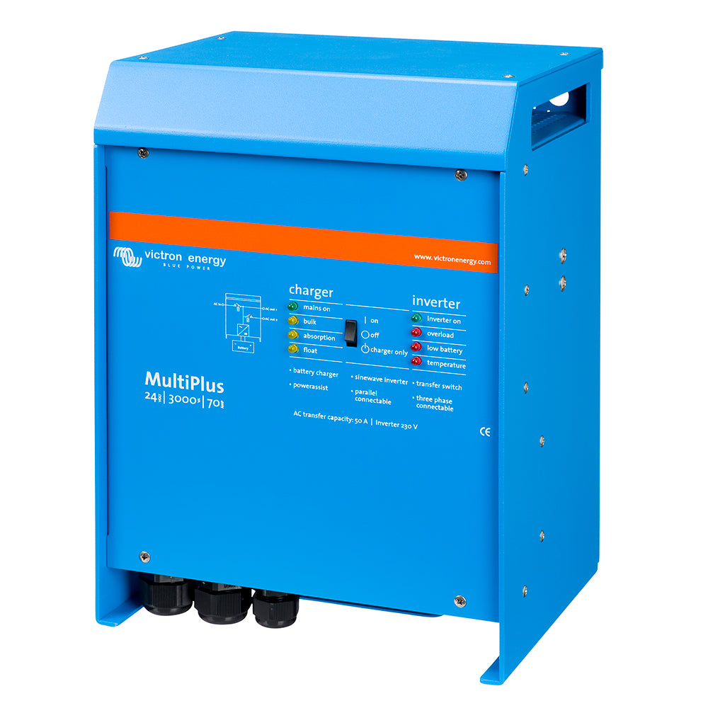 Victron MultiPlus Inverter/Charger 24VDC - 3000VA -120VAC w/ 70-AMP Battery Charger - 50AMP Transfer Switch [PMP243021102] - BuoyMart.com  Charger/Inverter Combos Victron Energy