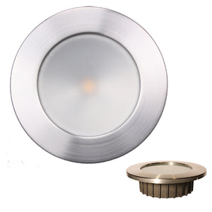 Lunasea ZERO EMI Recessed 3.5 LED Light - Warm White, Red w/Brushed Stainless Steel Bezel - 12VDC [LLB-46WR-0A-BN] - BuoyMart.com  Interior / Courtesy Light Lunasea Lighting