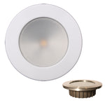 Lunasea ZERO EMI Recessed 3.5 LED Light - Warm White w/White Stainless Steel Bezel - 12VDC [LLB-46WW-0A-WH] - BuoyMart.com  Interior / Courtesy Light Lunasea Lighting