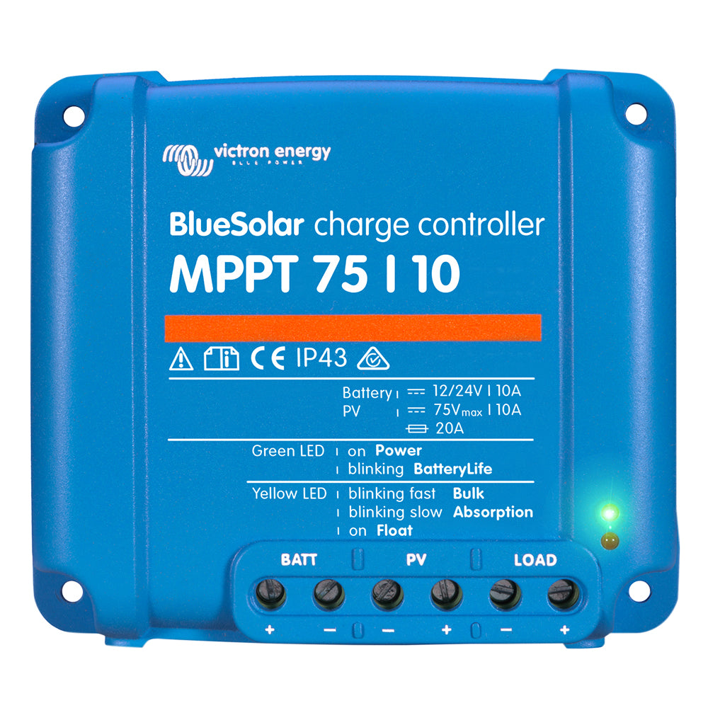 Victron BlueSolar MPPT Charge Controller - 75V - 10AMP - UL Approved [SCC010010050R] - BuoyMart.com  Battery Chargers Victron Energy