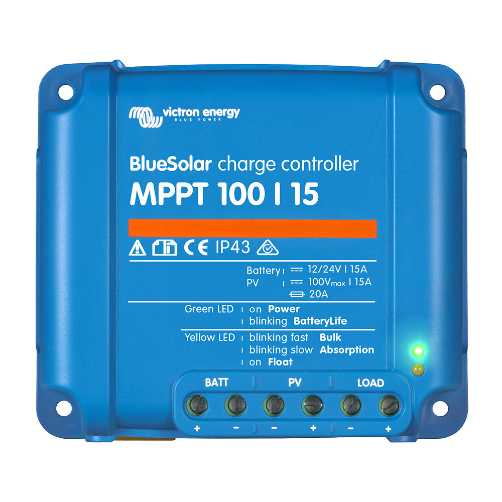 Victron BlueSolar MPPT Charge Controller - 100V - 15AMP - UL Approved [SCC010015200R] - BuoyMart.com  Battery Chargers Victron Energy