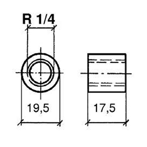 Veratron Pyrometer Sensor Threaded Bushing f/Welding to Manifold f/Thermocoupler Element [N03-320-266] - BuoyMart.com  Gauge Accessories Veratron