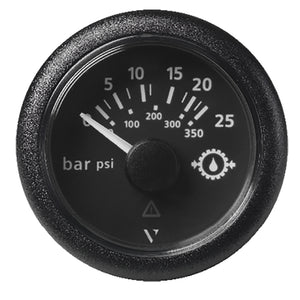 Veratron 52MM (2-1/16") ViewLine Transmission Oil Pressure 25 Bar/350 PSI - Black Dial  Round Bezel [A2C59514136] - BuoyMart.com  Gauges Veratron