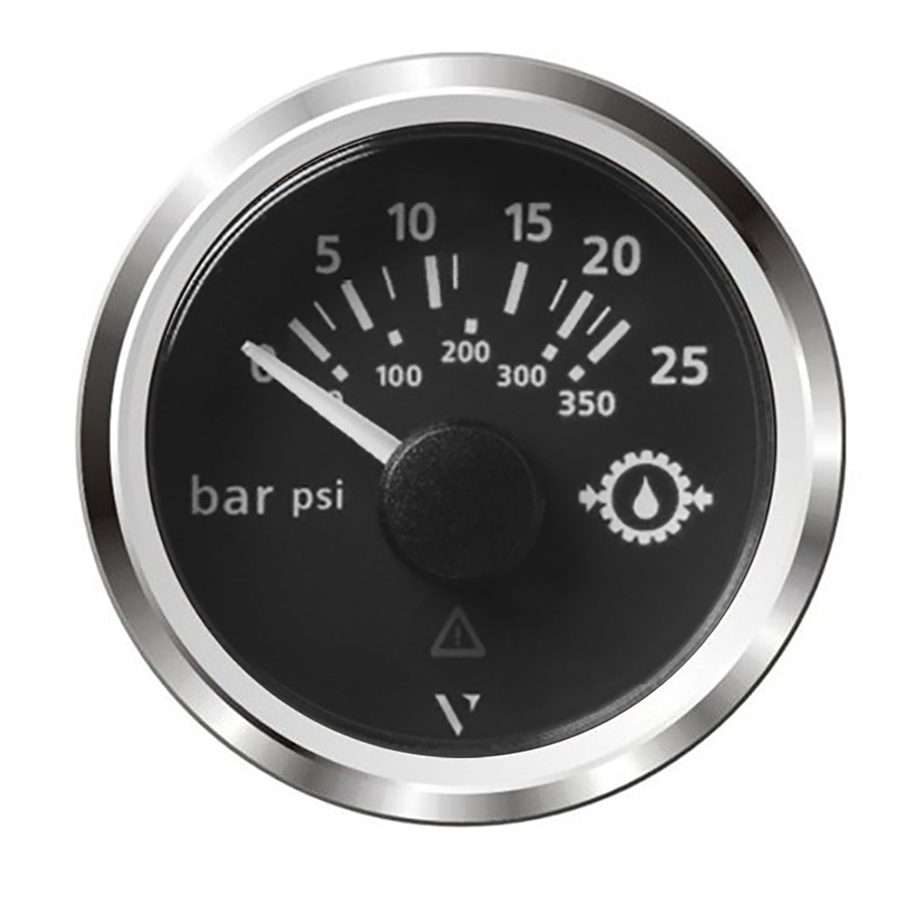 Veratron 52MM (2-1/16") ViewLine Transmission Oil Pressure 25 Bar/350 PSI - Black Dial  Chrome Triangular Bezel [A2C59514137] - BuoyMart.com  Gauges Veratron