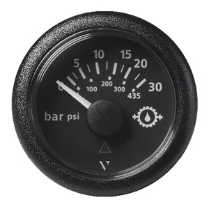 Veratron 52MM (2-1/16") ViewLine Transmission Oil Pressure 30 Bar/435 PSI - Black Dial  Round Bezel [A2C59514141] - BuoyMart.com  Gauges Veratron
