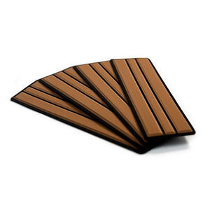 SeaDek Faux Teak 4-Piece Step Kit - Mocha/Black [23902-80093] - BuoyMart.com  Deck / Galley SeaDek