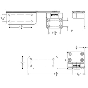 TACO Command Ratchet Hinges - 9-3/8" - Polished 316 Stainless Steel - Pair [H25-0016] - BuoyMart.com  Hinges TACO Marine