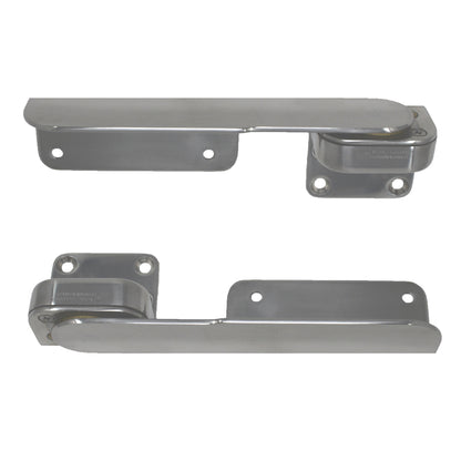 TACO Command Ratchet Hinges - 9-3/8" - Polished 316 Stainless Steel - Pair [H25-0016] - BuoyMart.com  Hinges TACO Marine