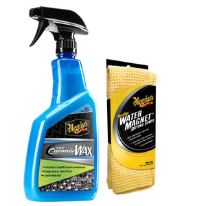 Meguiars Hybrid Ceramic Wax w/Water Magnet Microfiber Drying Towel - 22" x 30" [G190526-X2000KIT] - BuoyMart.com  Cleaning Meguiar's