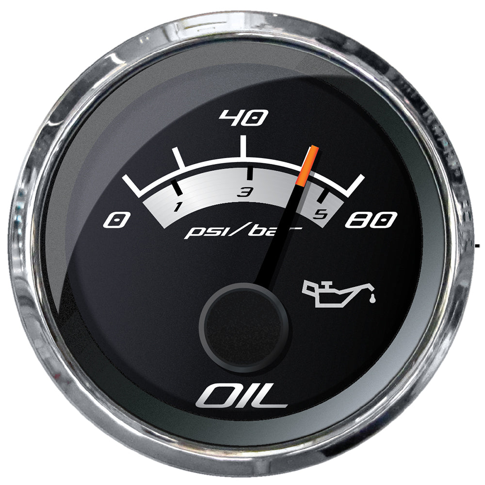 Faria Platinum 2" Oil Pressure Gauge - 80 PSI [22024] - BuoyMart.com  Gauges Faria Beede Instruments